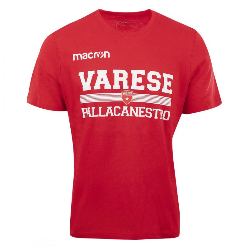 red varese basketball t-shirt 2019/2020 MACRON - 1
