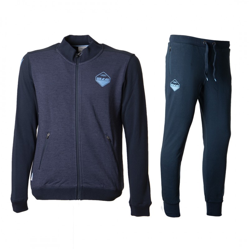 2019/2020 ss lazio full zip navy anthracite children's tracksuit MACRON - 1