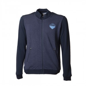 SS LAZIO FELPA FULL ZIP NAVY ANTRACITE BAMBINO 2019/2020 MACRON - 1