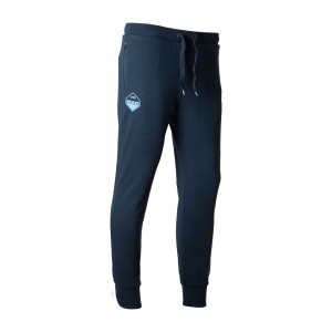 PANTALONI LAZIO BLU FELPATI BAMBINO 2019/2020 MACRON - 1