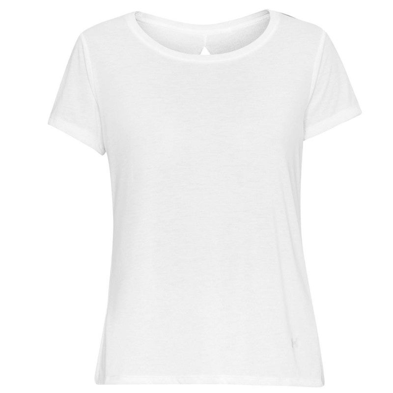 t-shirt donna bianca whisperlight under armour UNDER ARMOUR - 1