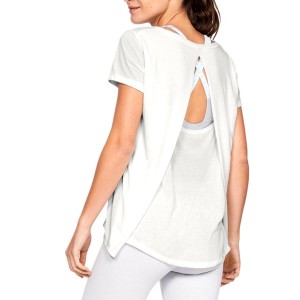 t-shirt donna bianca whisperlight under armour UNDER ARMOUR - 3