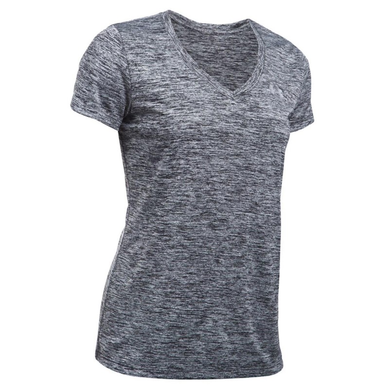 t-shirt nera donna tech under armour UNDER ARMOUR - 1