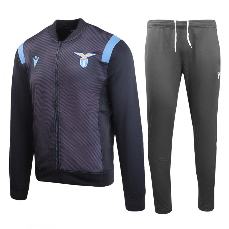 tuta full zip lazio nera MACRON - 1