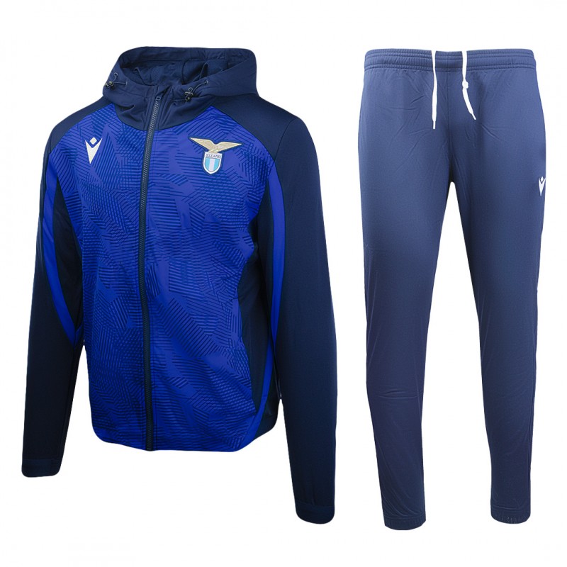 Survêtement Officiel SS Lazio Macron 2020 – Veste 1/4 Zip Et Pantalon – Neuf