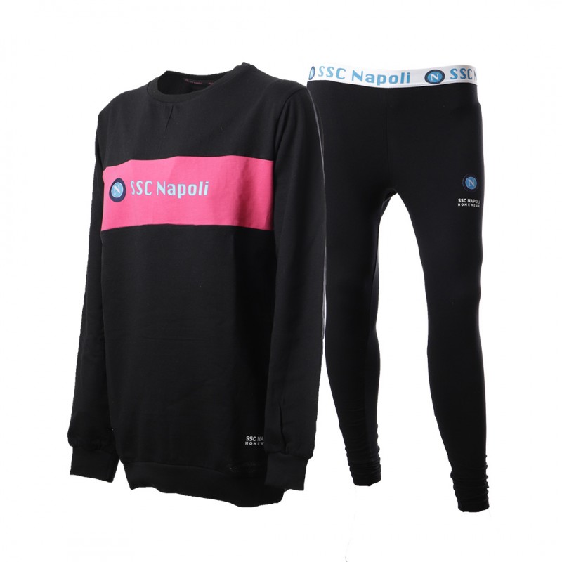 ssc napoli black and pink women's pyjama tracksuit Homewear s.r.l. - 1