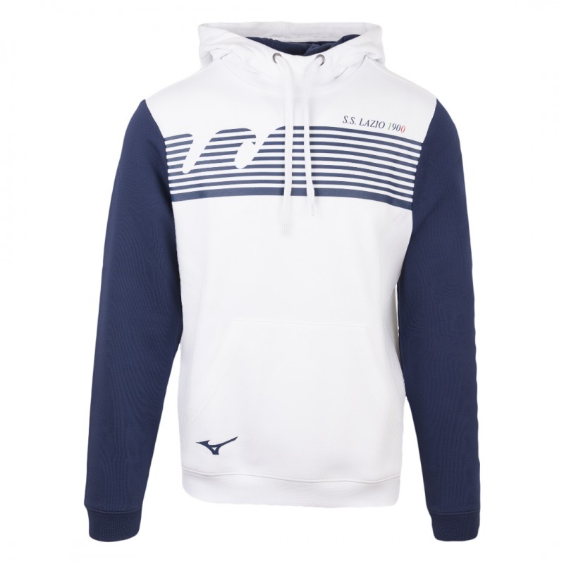 Felpa Fanwear Bianca SS Lazio Mizuno con cappuccio 2022/2023 MIZUNO - 1