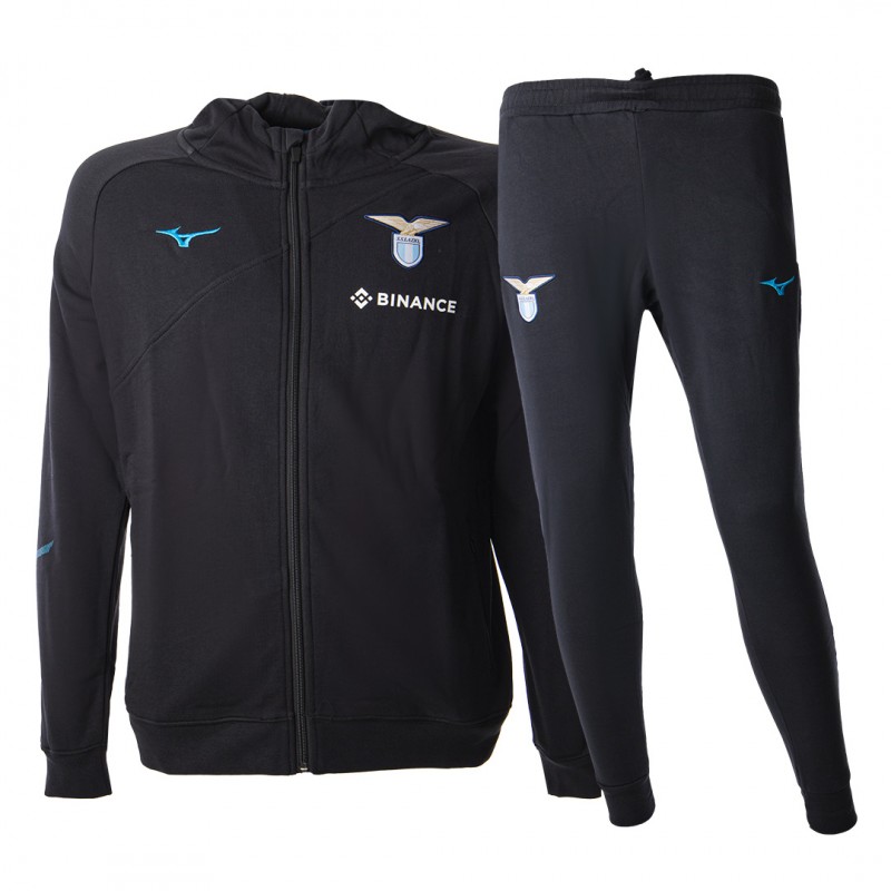 tuta bambino felpata nera con cappuccio ss lazio mizuno 2022/2023 MIZUNO - 1