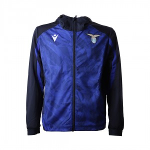 FELPA LAZIO FULL ZIP CON CAPPUCCIO NERA 2020/2021 MACRON - 1