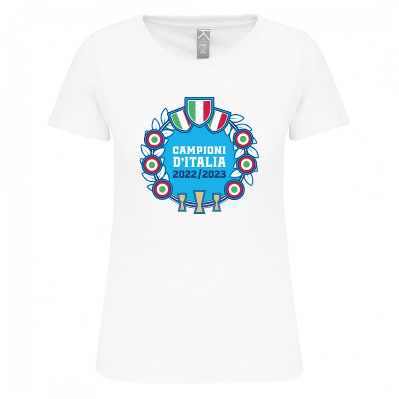 T-shirt bianca donna campioni GENERIC - 1