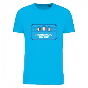 T-shirt ricomincio da tre azzurra uomo GENERIC - 1