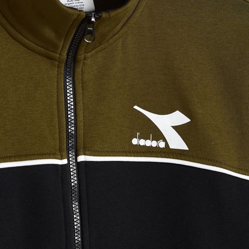 tuta nera felpata diadora fz core