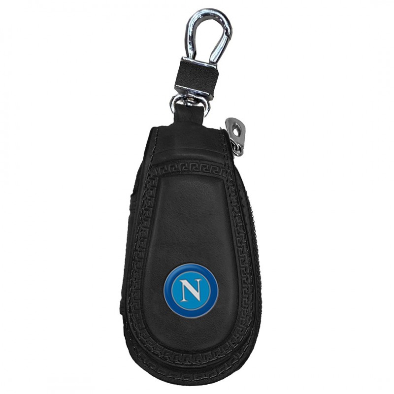 NAPOLI KEY RING IN BLACK LEATHER ENZO CASTELLANO - 1