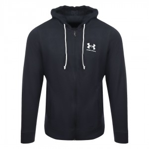 tuta rival terry nera full zip con cappuccio under armour UNDER ARMOUR - 2