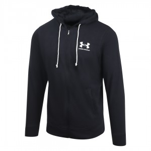 tuta rival terry nera full zip con cappuccio under armour UNDER ARMOUR - 3