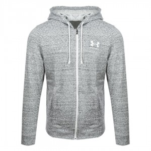 tuta rival terry grigia full zip con cappuccio under armour UNDER ARMOUR - 2