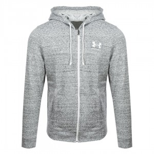 under armour grey full zip rival terry suit with hood UNDER ARMOUR - 2