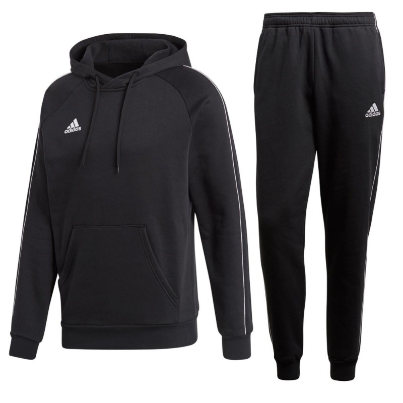 TUTA FELPATA CON CAPPUCCIO NERA ADIDAS ADIDAS - 1