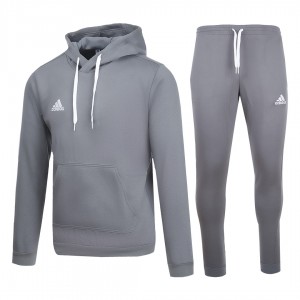 tuta felpata con cappuccio adidas grigia ADIDAS - 1