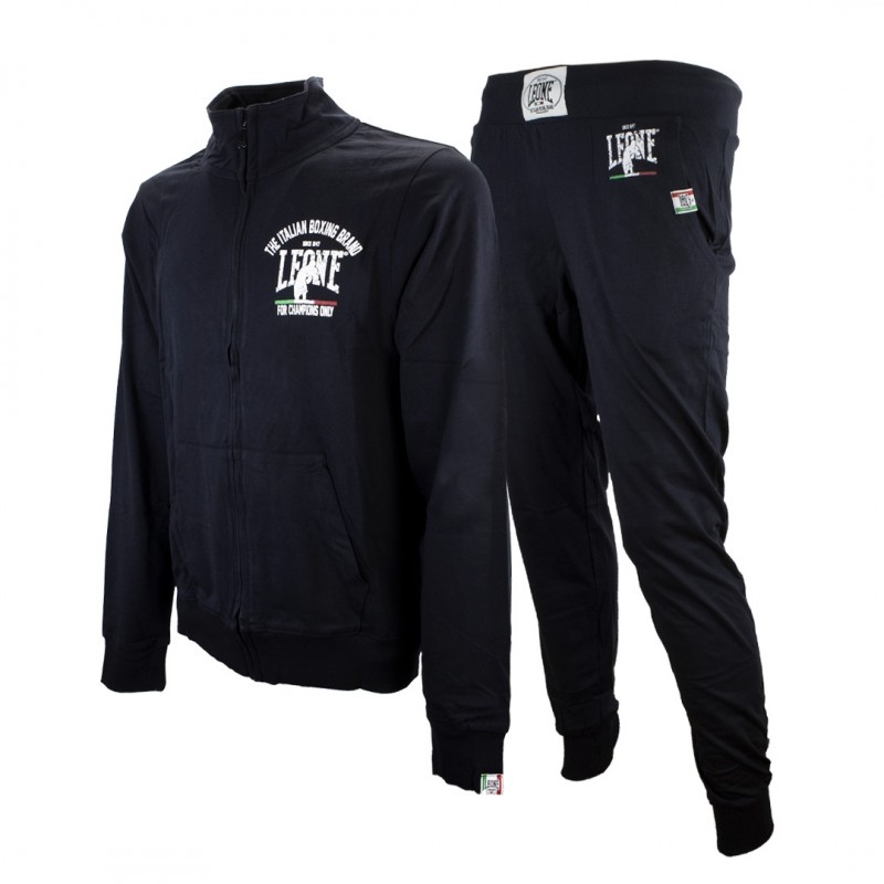 TUTA LEONE 1947 FULL ZIP NERA HEAVY