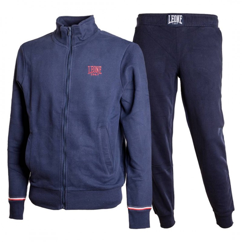 tuta leone 1947 college ash full zip blu