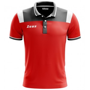 POLO ZEUS VESUVIO UOMO ROSSO/GRIGIO ZEUS - 1