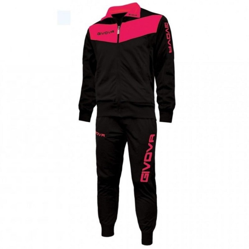 tuta givova uomo full zip nero e fucsia GIVOVA - 1