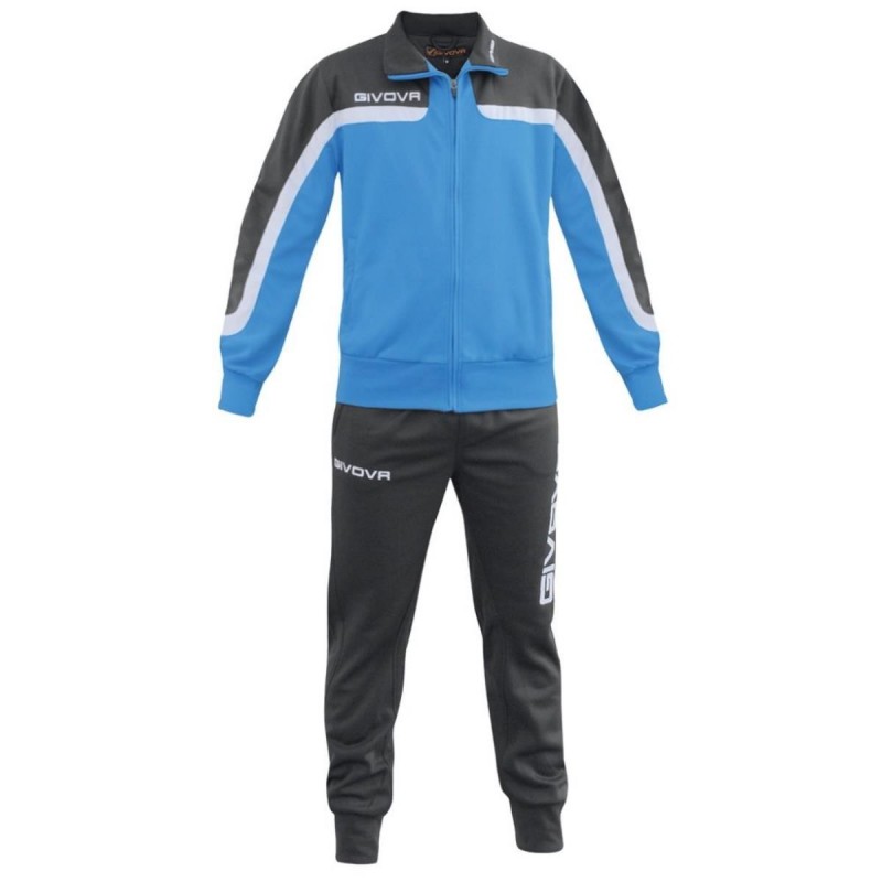 GIVOVA AFRICA GREY AND LIGHT BLUE TRACKSUIT GIVOVA - 1