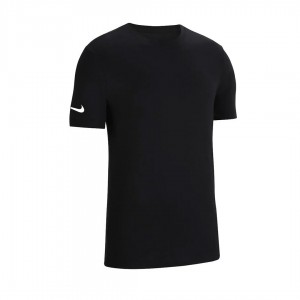 t-shirt nera nike swoosh su manica bianco NIKE - 1