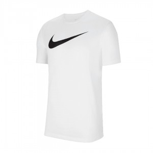white nike t-shirt with black swoosh NIKE - 1