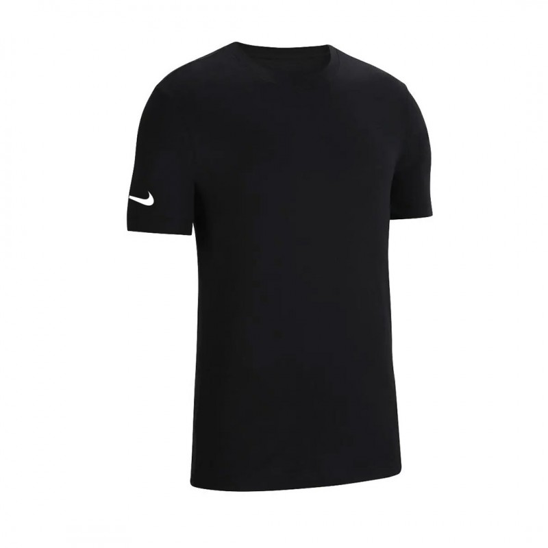 t-shirt nike bambino nera con swoosh su manica NIKE - 1