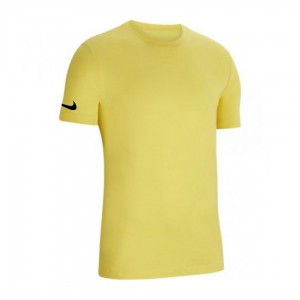 t-shirt nike bambino gialla con swoosh su manica NIKE - 1