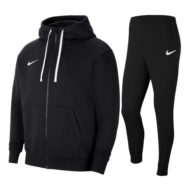 tuta nike nera felpata full zip con cappuccio NIKE - 1