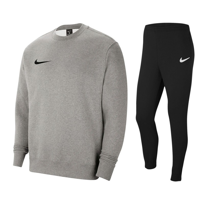 tuta felpata grigia girocollo nike