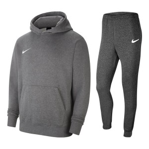 Tuta grigio charcoal nike bambino felpata con cappuccio NIKE - 1