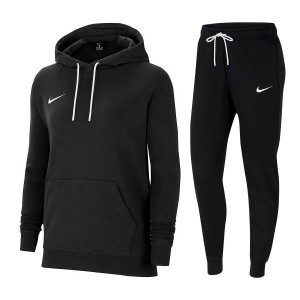 Tuta felpata nera donna Nike con cappuccio NIKE - 1