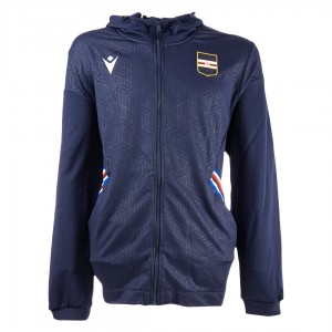 blue tracksuit with pockets and hood sampdoria 2022 MACRON - 2