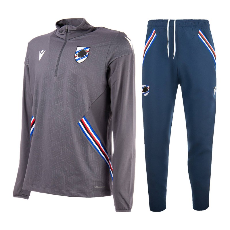tuta training grigia e blu sampdoria 2022/2023 MACRON - 1