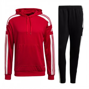 Tuta felpata con cappuccio sweat adidas rossa ADIDAS - 1