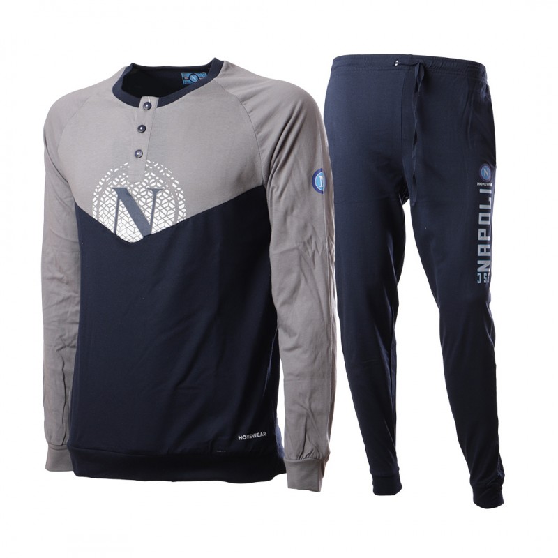 ssc napoli grey and blue serafino pyjamas Homewear s.r.l. - 1