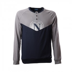 pigiama serafino grigio e blu ssc napoli Homewear s.r.l. - 2