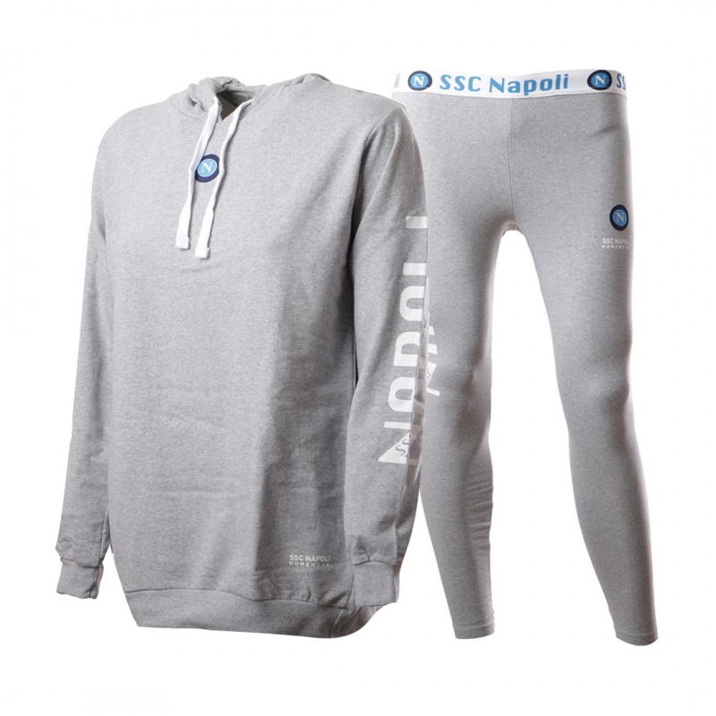 tuta donna homewear pigiama ssc napoli con cappuccio grigia Homewear s.r.l. - 1