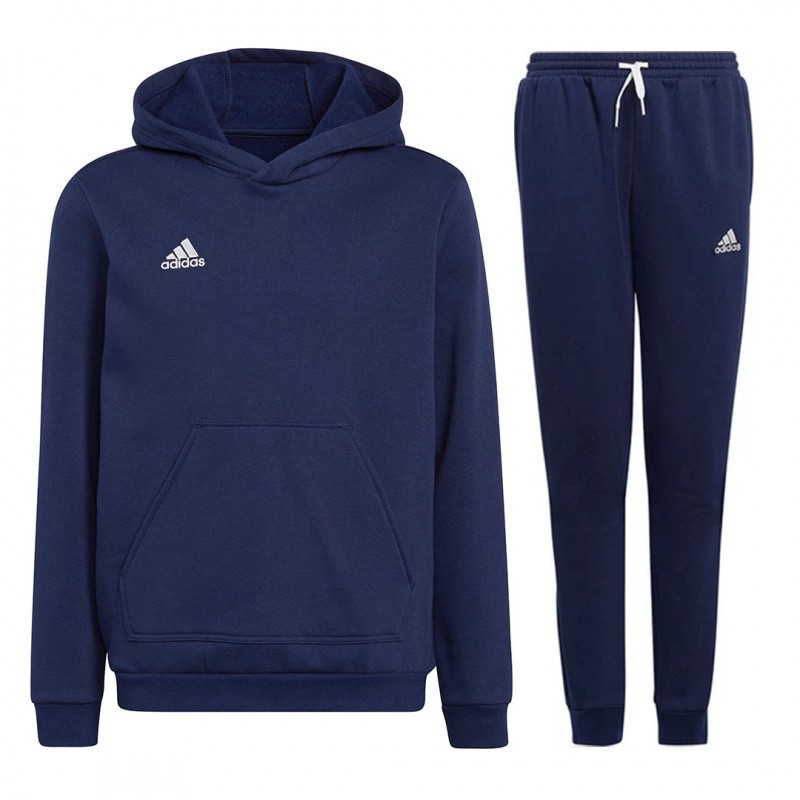 tuta felpata con cappuccio bambino adidas blu ADIDAS - 1