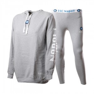 ssc napoli women's hooded pyjama suit grey Homewear s.r.l. - 1