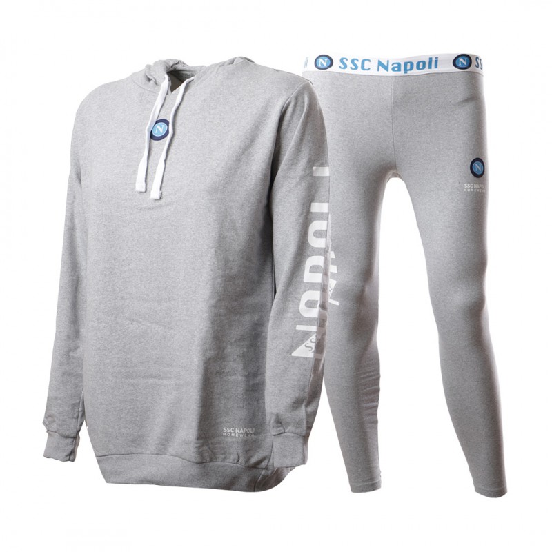 ssc napoli women's hooded pyjama suit grey Homewear s.r.l. - 1