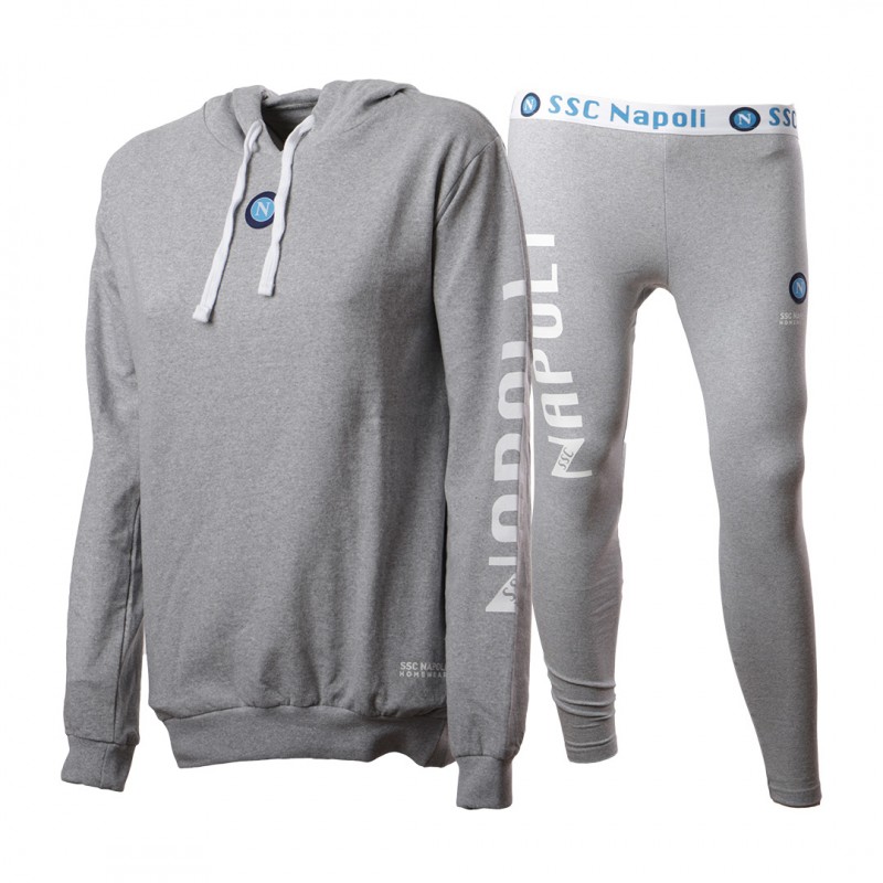 ssc napoli grey women's hooded pyjama suit homewear Homewear s.r.l. - 1