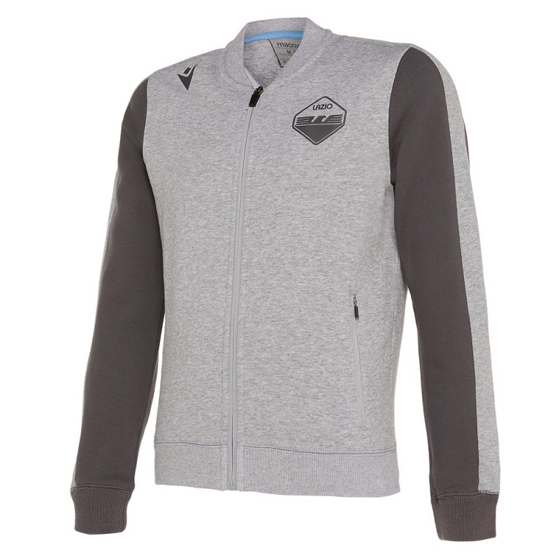 SS LAZIO FELPA COLLEGE GRIGIA BAMBINO 2019/2020 MACRON - 1