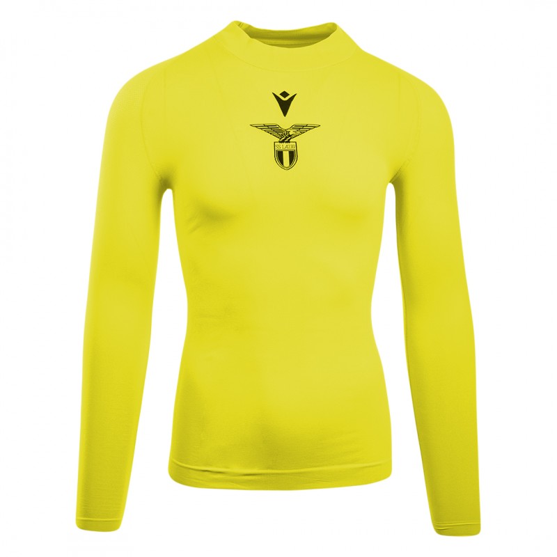 lupetto a compressione ss lazio away giallo fluo 2019/2020 MACRON - 1 lupetto a compressione ss lazio away giallo fluo 2019/2020 MACRON - 1