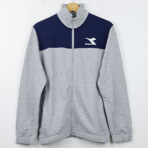 tuta french terry diadora fz core grigia e blu DIADORA - 2