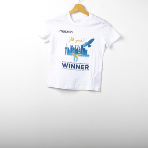t-shirt bambino bianca celebrativa super coppa ss lazio MACRON - 1